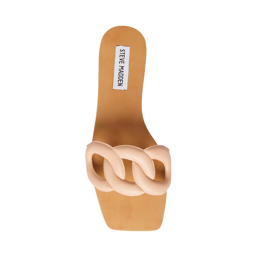 Sandalias de Diapositivas Steve Madden Marcie Cuero Mujer Rosas | ES MR4962